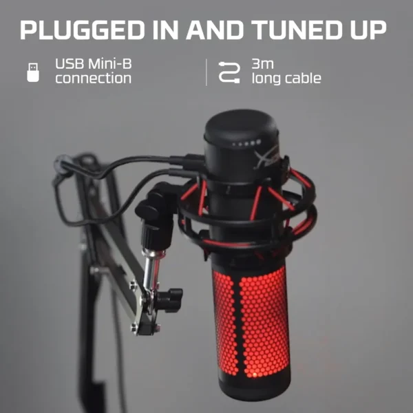 MICRÓFONO HYPERX QUADCAST USB | NEGRO/ROJO