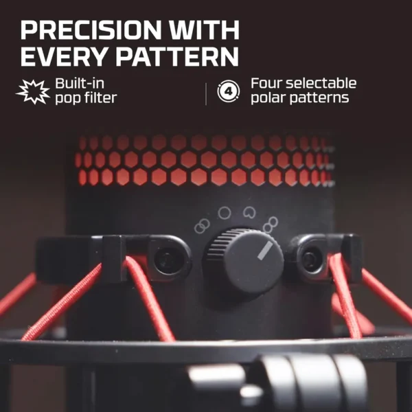 MICRÓFONO HYPERX QUADCAST USB | NEGRO/ROJO