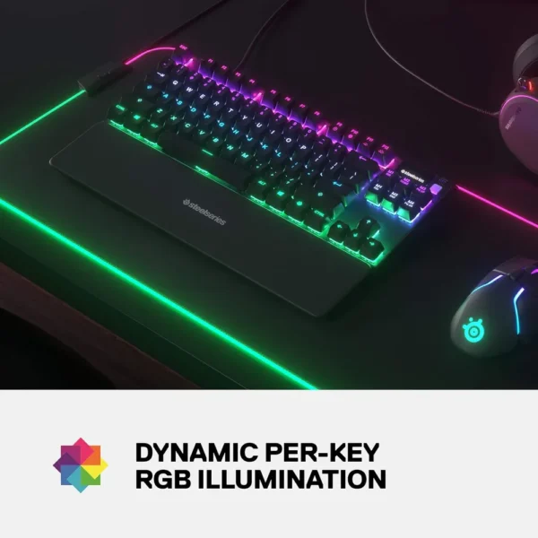 TECLADO ALÁMBRICO MECÁNICO APEX 7 TKL STEELSERIES | SWITCH ROJO