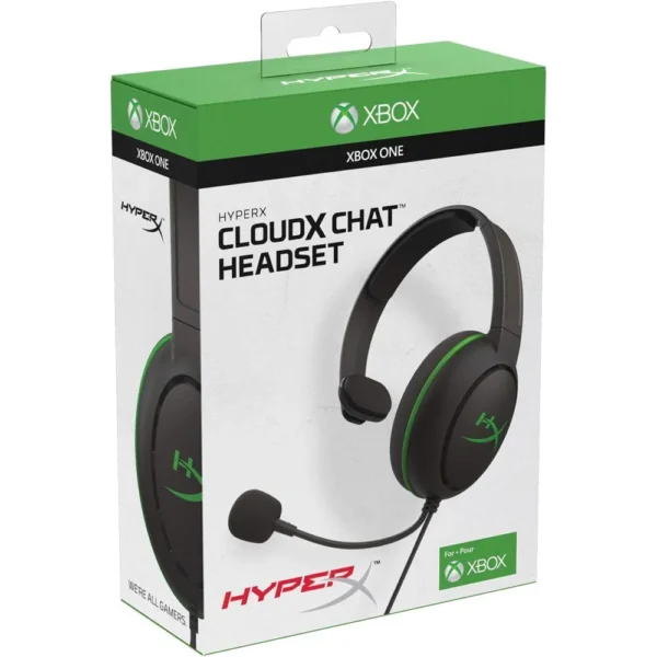 AUDÍFONOS ALÁMBRICOS HYPERX CLOUDX CHAT | NEGRO/VERDE