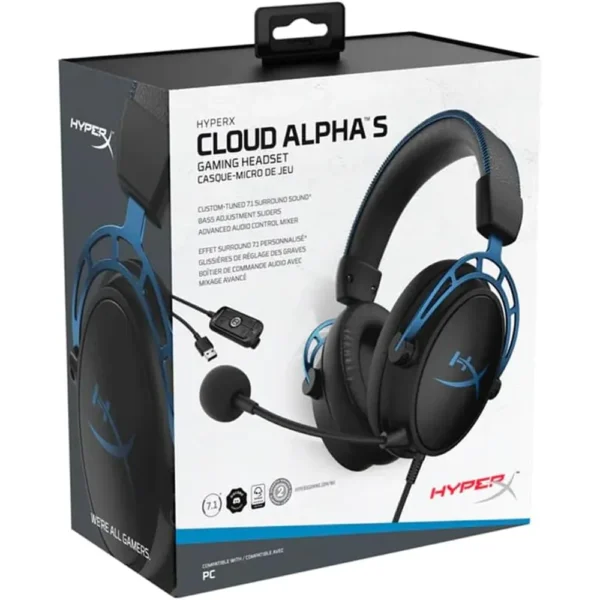 AUDÍFONOS ALÁMBRICOS HYPERX CLOUD ALPHA S | AZUL