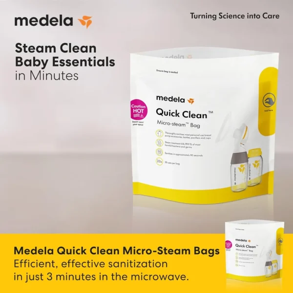 BOLSAS ESTERILIZADORAS MICROONDAS - MEDELA QUICK CLEAN 12 PZS