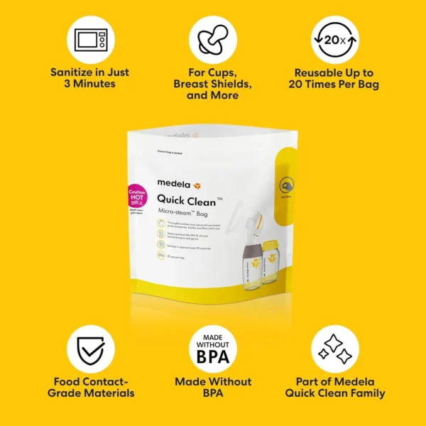 BOLSAS ESTERILIZADORAS MICROONDAS - MEDELA QUICK CLEAN 12 PZS
