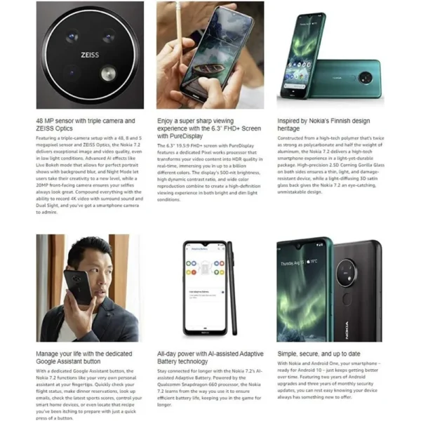 CELULAR NOKIA 7.2 128GB DIGITAL | VERDE