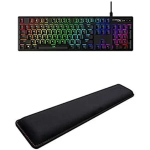 TECLADO ALAMBRICO + REPOSAMUÑECAS HYPERX ALLOY ORIGINS - SET 2 PZS | NEGRO
