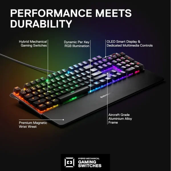 TECLADO ALÁMBRICO MECÁNICO APEX 5 STEELSERIES | RGB
