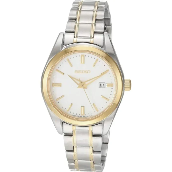 RELOJ SEIKO SUR636 ESSENTIALS BICOLOR PARA MUJER | DORADO