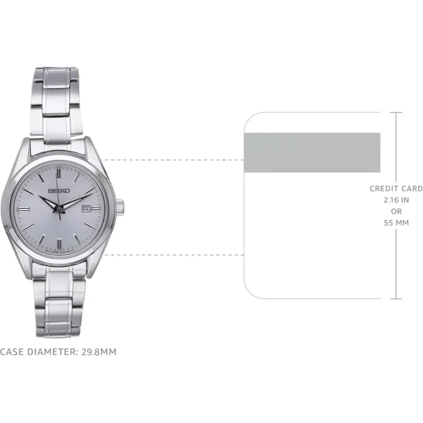 RELOJ SEIKO ESSENTIALS CON FECHA PARA MUJER | PLATA