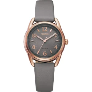 RELOJ CITIZEN CLÁSICO CORREA DE CUERO MUJER | GRIS