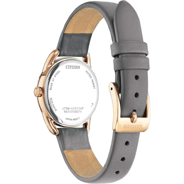 RELOJ CITIZEN CLÁSICO CORREA DE CUERO MUJER | GRIS