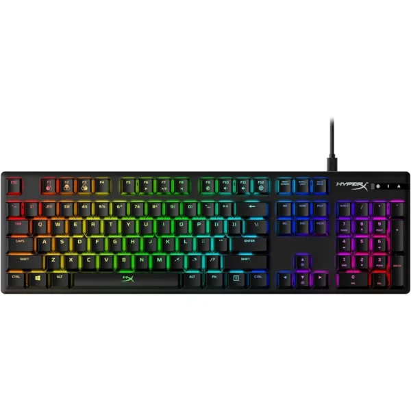 TECLADO ALÁMBRICO HYPERX ALLOY ORIGINS SWITCH AQUA | NEGRO