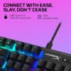 TECLADO ALÁMBRICO HYPERX ALLOY ORIGINS SWITCH AQUA | NEGRO
