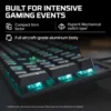 TECLADO ALÁMBRICO HYPERX ALLOY ORIGINS SWITCH AQUA | NEGRO