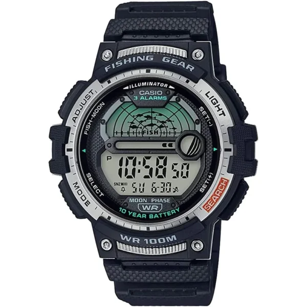 RELOJ CASIO DIGITAL FISHING TIMER HOMBRE | NEGRO