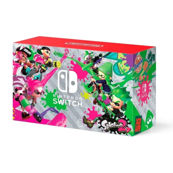 (REACONDICIONADA) CONSOLA NINTENDO SWITCH + SPLATOON 2 | VERDE NEÓN | ROSA NEÓN