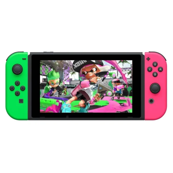 (REACONDICIONADA) CONSOLA NINTENDO SWITCH + SPLATOON 2 | VERDE NEÓN | ROSA NEÓN