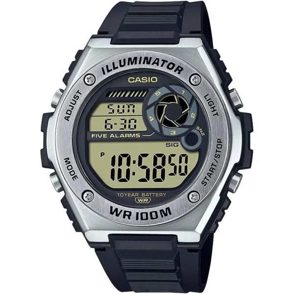 RELOJ CASIO MWD100H DIGITAL HOMBRE - Negro/Plateado
