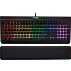 TECLADO ALÁMBRICO HYPERX ALLOY CORE RGB + REPOSAMUÑECAS - SET 2 PZS | NEGRO