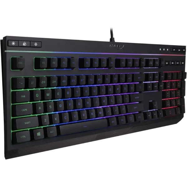 TECLADO ALÁMBRICO HYPERX ALLOY CORE RGB + REPOSAMUÑECAS - SET 2 PZS | NEGRO