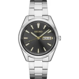 RELOJ SEIKO ESSENTIALS DE ACERO INOXIDABLE HOMBRE | NEGRO BRILLANTE