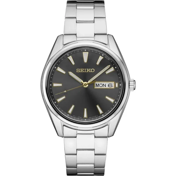 RELOJ SEIKO ESSENTIALS DE ACERO INOXIDABLE HOMBRE | NEGRO BRILLANTE