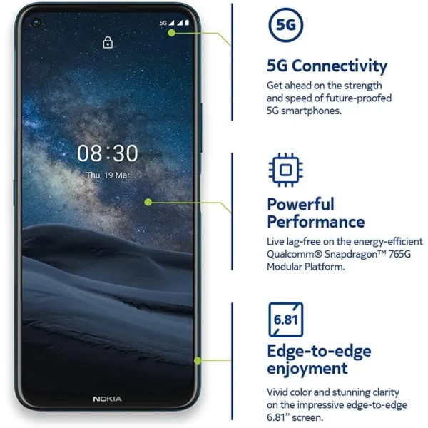 CELULAR NOKIA 8.3 5G 128GB DIGITAL | POLAR NIGHT