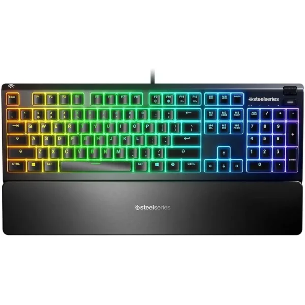 TECLADO ALÁMBRICO APEX 3 WRIST REST STEELSERIES | NEGRO