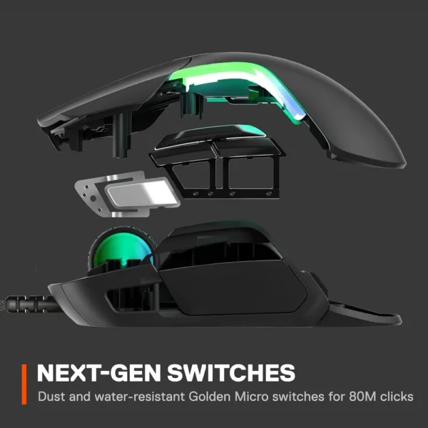 MOUSE ALÁMBRICO RIVAL 5 STEELSERIES | NEGRO