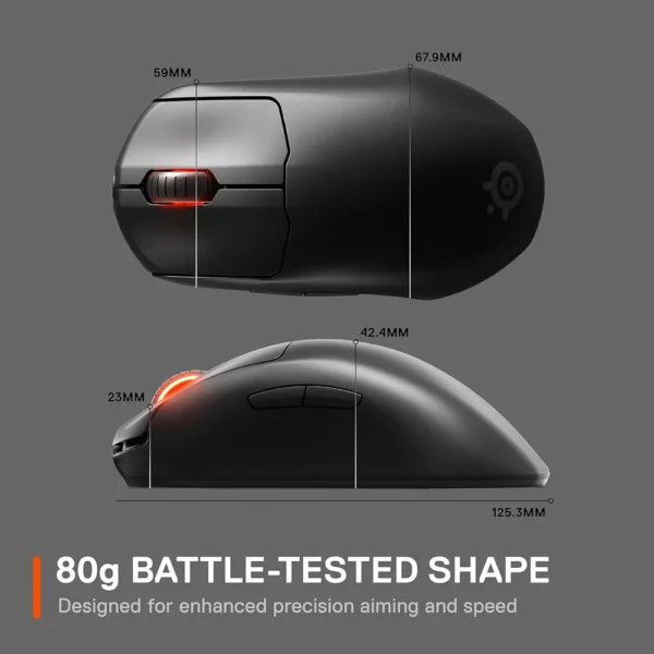 MOUSE INALÁMBRICO PRIME STEELSERIES | NEGRO