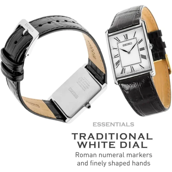 b095516gqx_2_webp.webp RELOJ SEIKO ESSENTIALS RECTANGULAR PARA HOMBRE | BLANCO