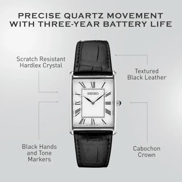 b095516gqx_4_webp.webp RELOJ SEIKO ESSENTIALS RECTANGULAR PARA HOMBRE | BLANCO