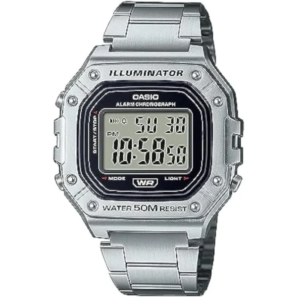 RELOJ CASIO W218H DIGITAL HOMBRE - Plata