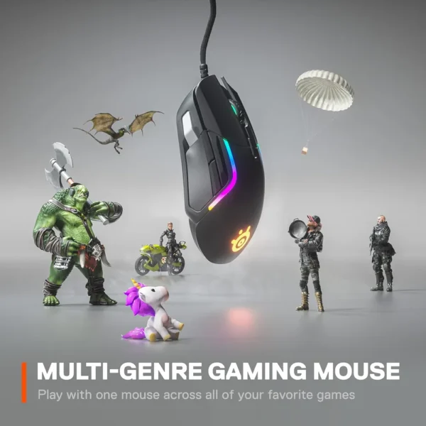(REACONDICIONADO) MOUSE ALÁMBRICO RIVAL 5 STEELSERIES | NEGRO