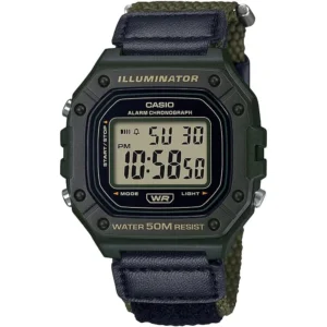 RELOJ CASIO W218H DIGITAL HOMBRE - Negro/Verde
