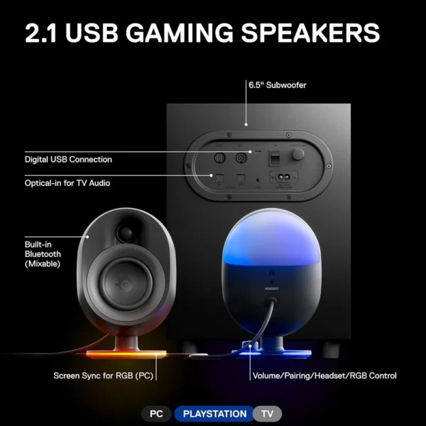 PARLANTES BLUETOOTH 2.1 ARENA 7 STEELSERIES | NEGRO