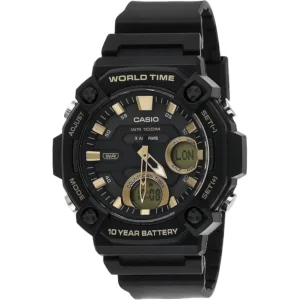 RELOJ CASIO AEQ120W ANALÓGICO-DIGITAL HOMBRE - Negro / Dorado