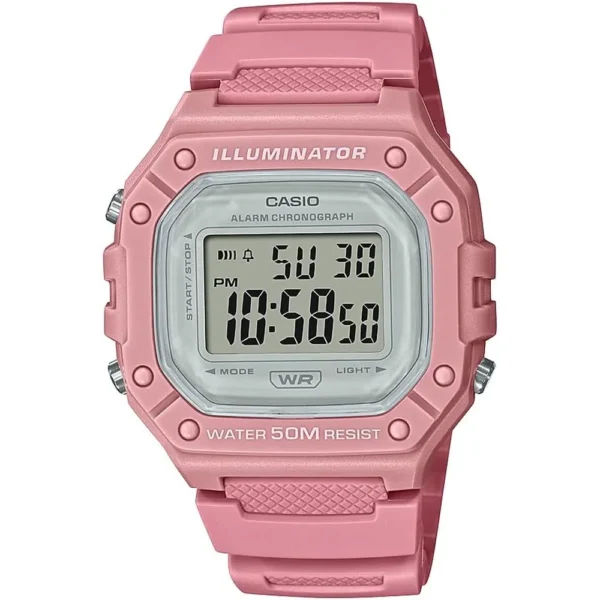 RELOJ CASIO W218H DIGITAL HOMBRE - Rosa