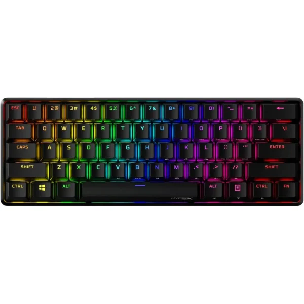 TECLADO ALÁMBRICO HYPERX ALLOY ORIGINS 60 SWITCH AQUA | NEGRO