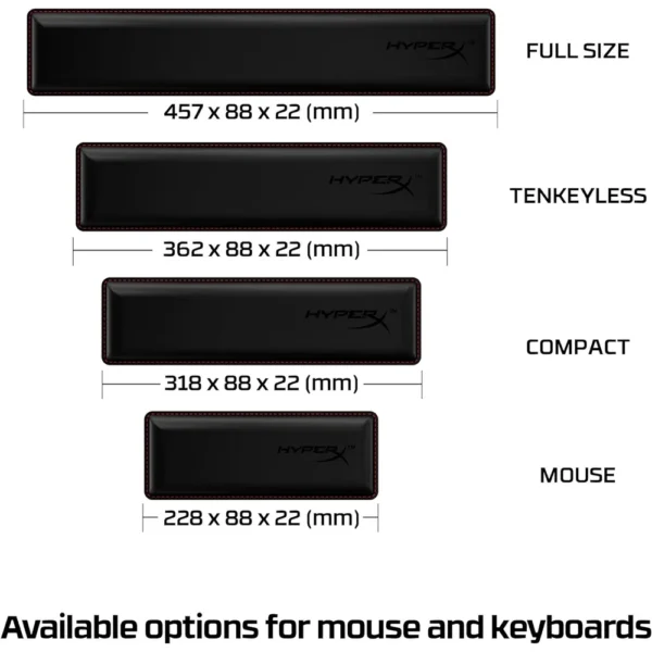 REPOSAMUÑECAS HYPERX WRIST REST TKL GEL REFRESCANTE | NEGRO