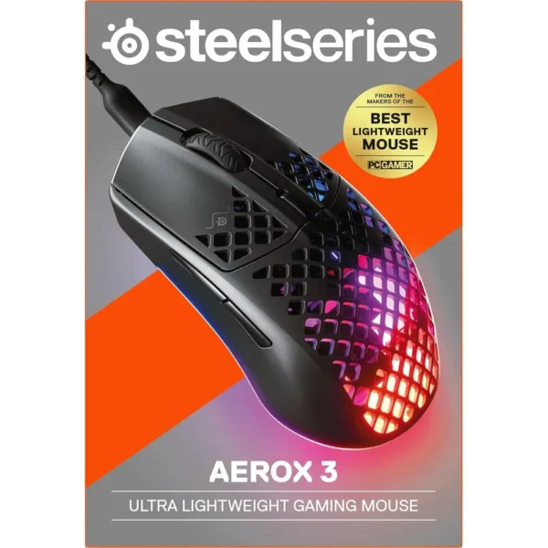 (REACONDICIONADO) MOUSE ALÁMBRICO AEROX 3 STEELSERIES | ONYX