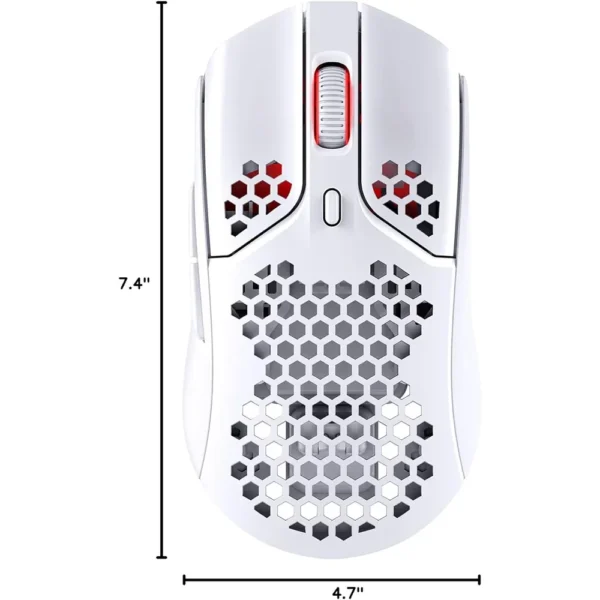 MOUSE INALÁMBRICO HYPERX PULSEFIRE HASTE 100H BATTERY | BLANCO