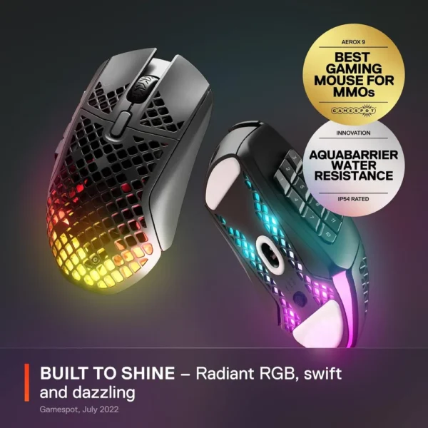 MOUSE INALÁMBRICO AEROX 9 STEELSERIES | NEGRO