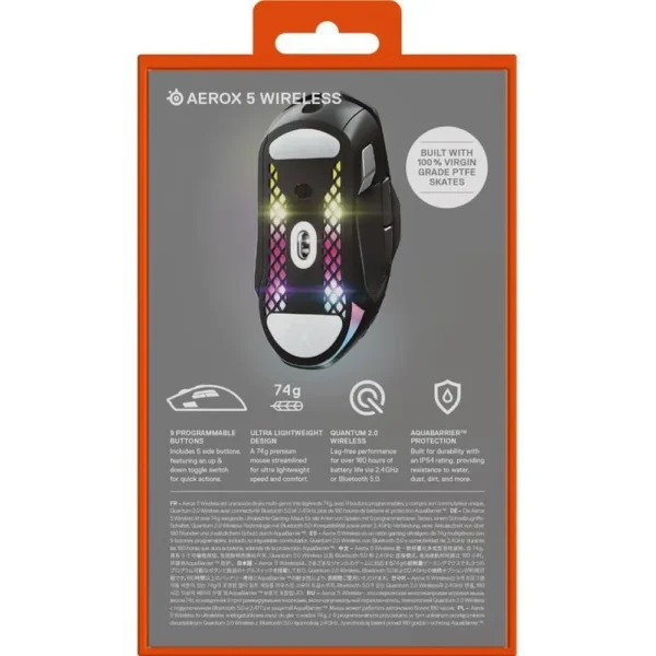 MOUSE INALÁMBRICO AEROX 5 STEELSERIES | NEGRO