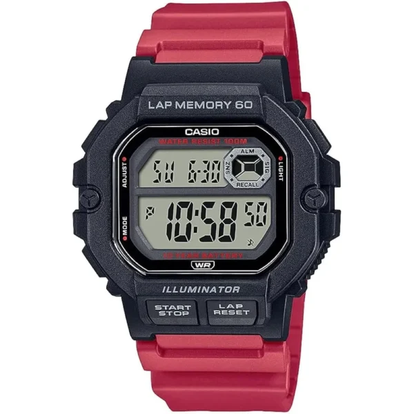 RELOJ CASIO WS1300H DIGITAL HOMBRE - Rojo