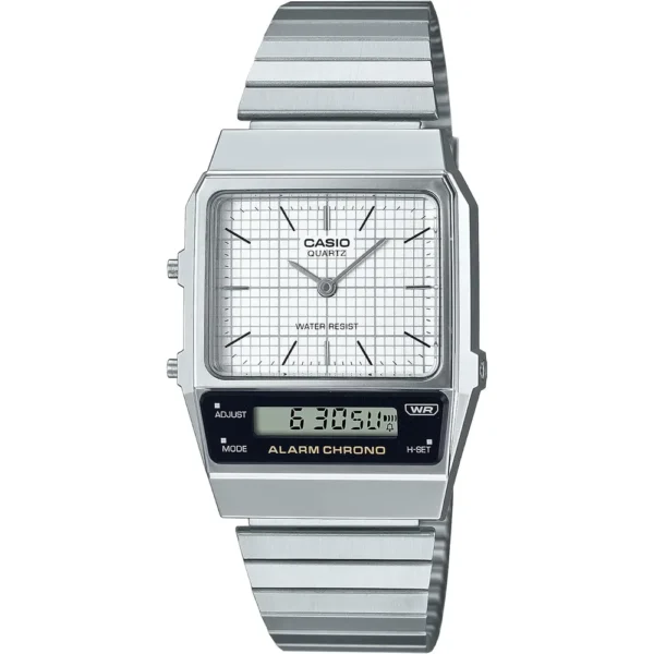 RELOJ CASIO ANALÓGICO-DIGITAL HOMBRE | PLATEADO