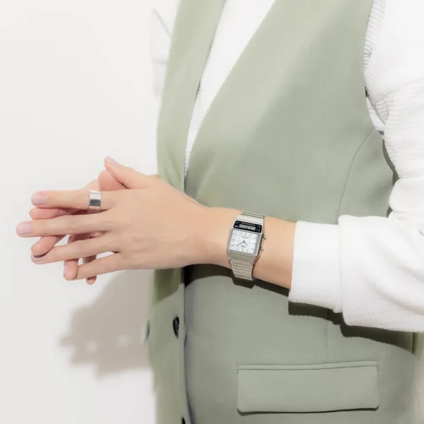 RELOJ CASIO ANALÓGICO-DIGITAL HOMBRE | PLATEADO