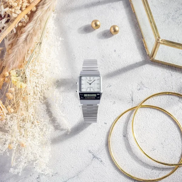 RELOJ CASIO ANALÓGICO-DIGITAL HOMBRE | PLATEADO