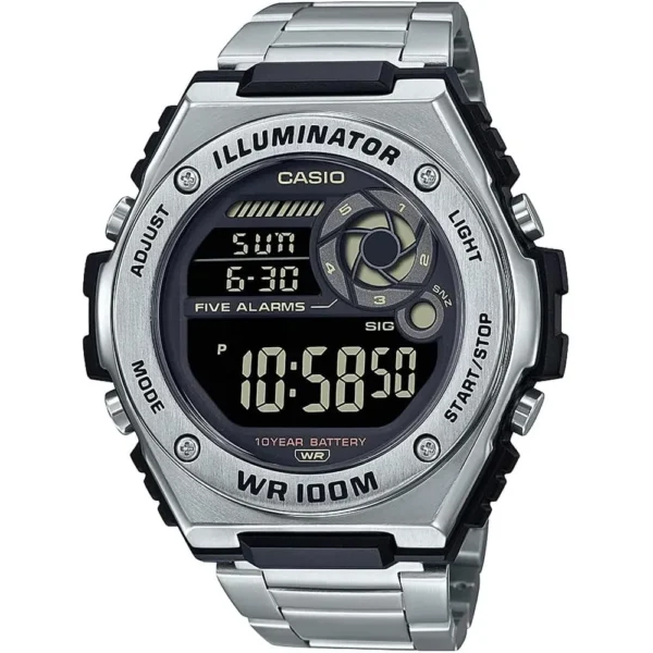 RELOJ CASIO MWD100H DIGITAL HOMBRE - Plateado/Negro