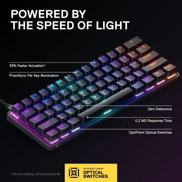 TECLADO ALÁMBRICO MECÁNICO APEX 9 MINI STEELSERIES | RGB