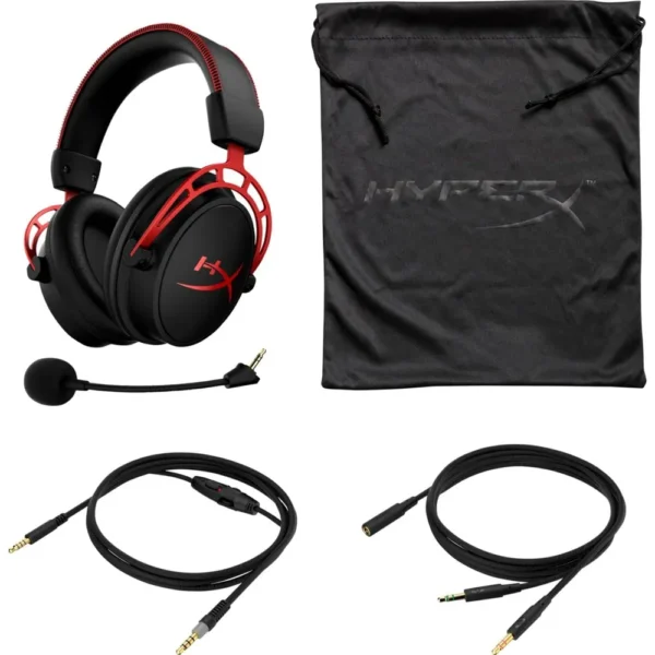 AUDÍFONOS HYPERX CLOUD ALPHA + MICRÓFONO SOLOCAST (SET) | NEGRO/ROJO